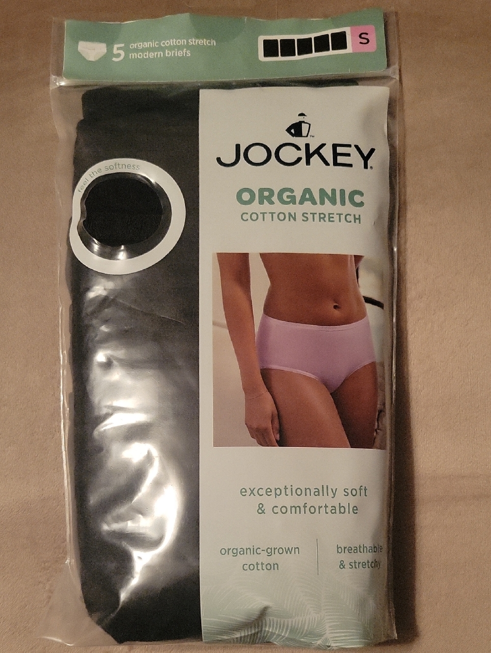Jockey Organic Cotton Stretch Briefs in Black
